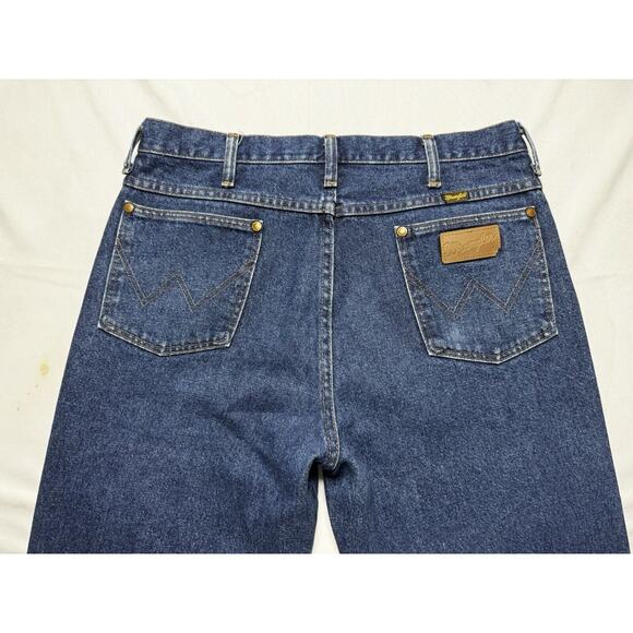 Wrangler 936DBD Men's Regular Fit Straight Leg Western Blue Jeans - Size 33x33 - Picture 4 of 6